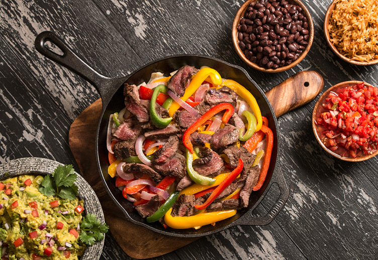 Steak Fajitas With Cantaloupe Tomato Salsa 